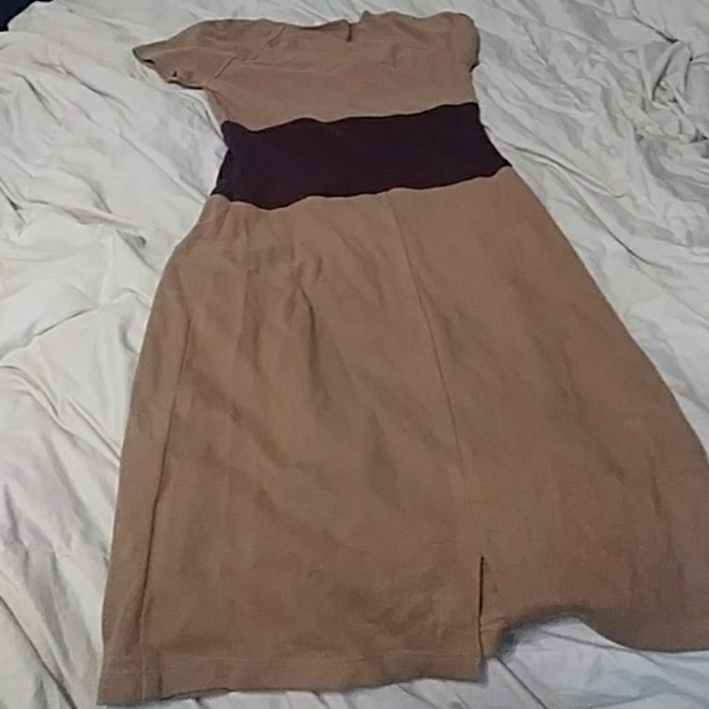 ⭐Abs allen schwartz brown/tan  dress - Picture 2 of 3